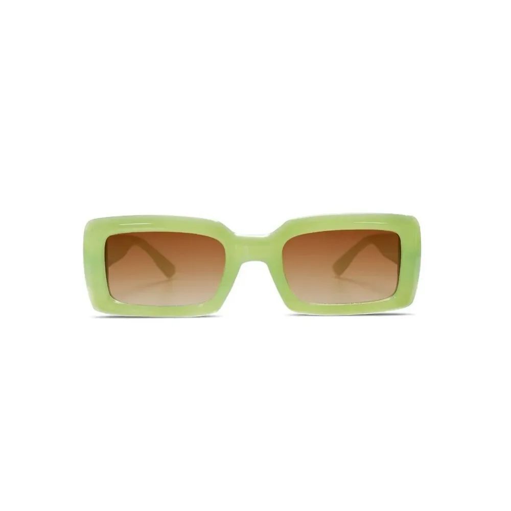 Green Rectangle Sunglasses - Picture 2 of 4